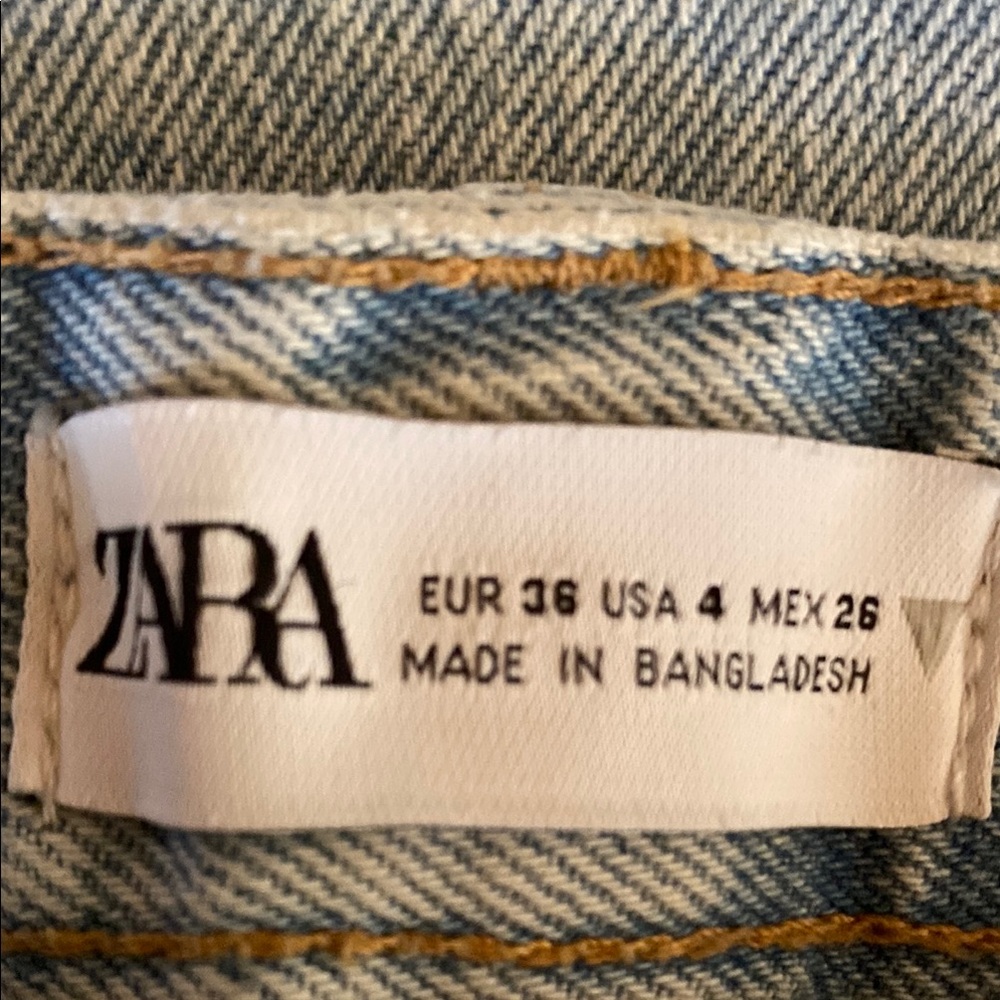 Zara Distressed Light Blue Jeans